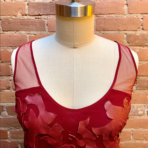 Final $ Drop! SACHIN + BABI Red Chiffon Dress - Picture 2 of 8